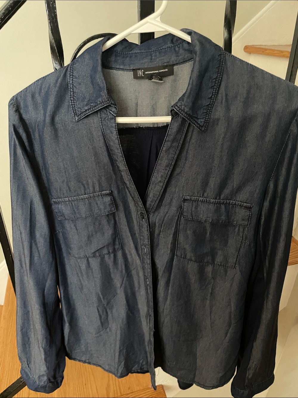 INC International Concepts Indigo Denim Shirt Jacket